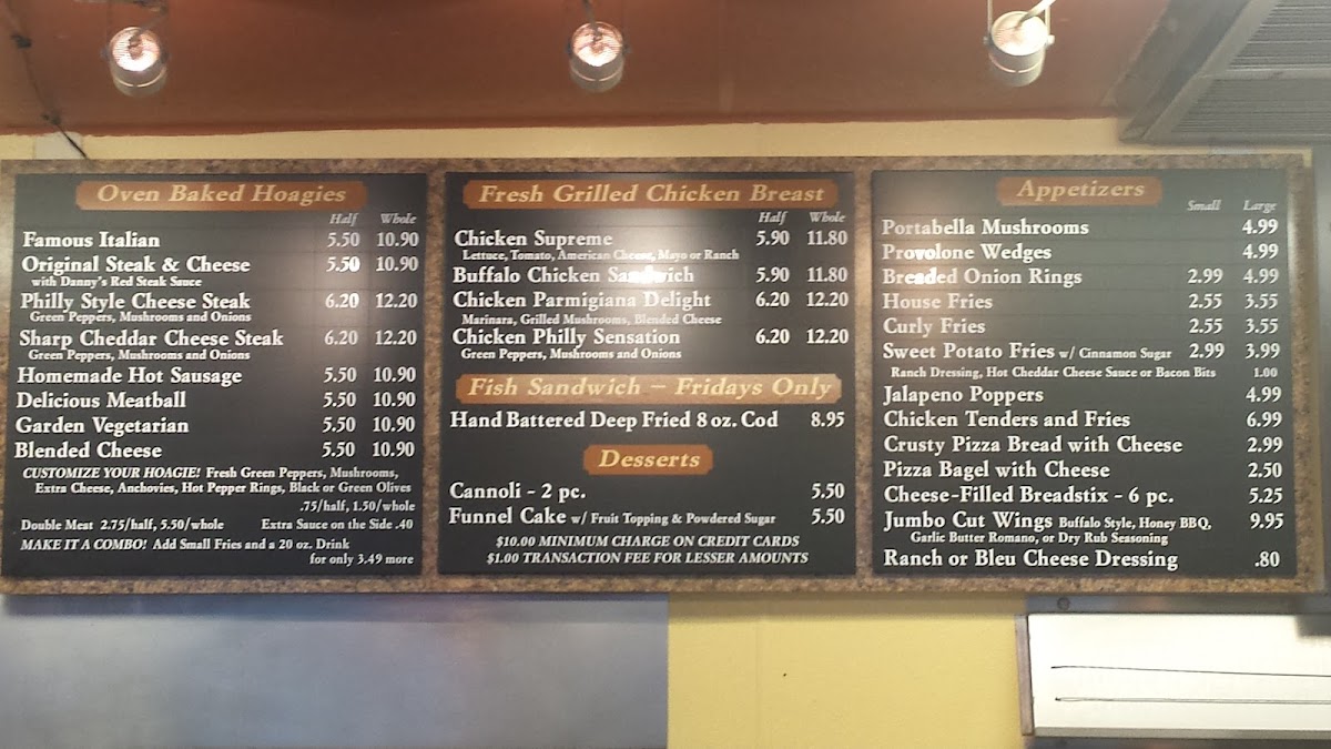 Menu Danny’S Pizza And Hoagies-3