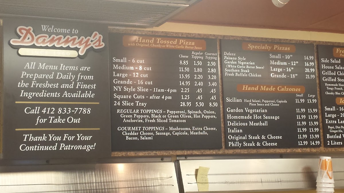 Menu Danny’S Pizza And Hoagies-4